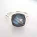 Sterling Silver Faceted Labradorite Ring - Size 6