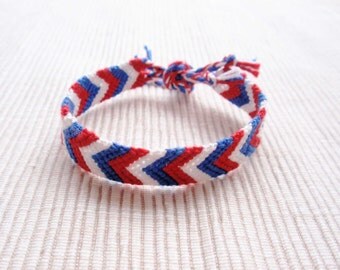 Red white and blue friendship bracelet patterns Clearance