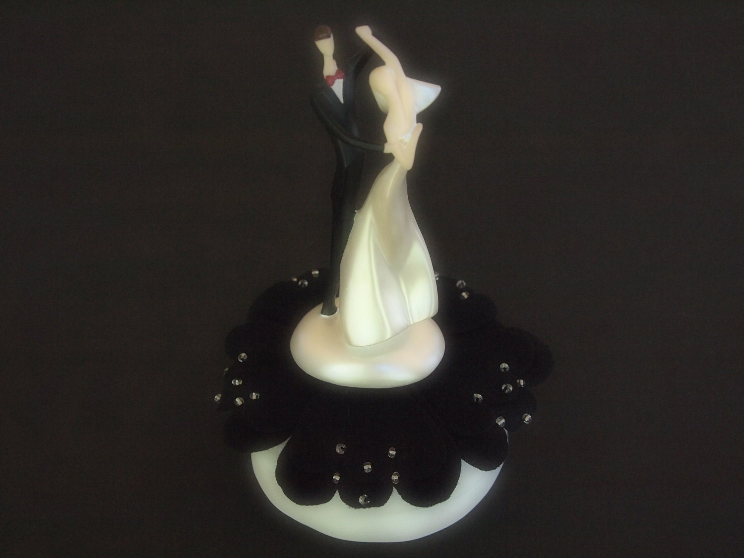 Wedding Cake Topper Black Bride and Groom Caucasian or African