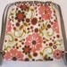 SALE--Drawstring Backpack/Girl/Floral on Cream & Brown Gingham