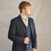 Mens Jacket Vest Set. Vintage Navy Wool 2-Piece Suit 40L From Kuppenheimer. Eveteam