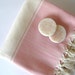 Handwoven Turkish Towel, Kilim Peshtemal, Natural Soft Cotton Bath, Spa, Beach Towel, Pink