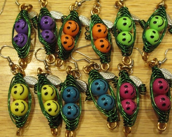 YOU PICK the color of peas you want in your Pod Earrings