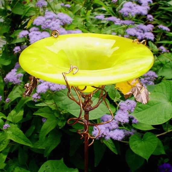 HOUSEWARMING Gift Butterfly and Bird Feeder stained glass