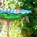 BIRDBATH, Iridescent GREEN, Home Decor, outdoor, garden art, copper art, stained glass, Suncatcher, Bird Bath