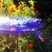Cobalt Blue BIRD BATH, Bird Feeder, stained glass, 18 karat gold, fused glass, copper art, Garden Art, Home Decor
