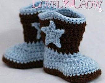 Cowboy Boots Crochet Pattern for Baby BOOT SCOOT'N BOOTS digital