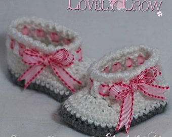Booties Crochet Pattern for MY ANGEL BABY booties digital