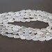 White Moonstone Flat Teardrop Beads 11x6mm HALF STRAND (7.5 Inches)