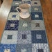 Classic Blues Quilted Table Runner Country Shabby Chic Farmhouse French Country Cottage Chic Decor