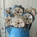 Doily Flowers Blue and White Farmhouse Cottage Chic Shabby Chic French Country Rustic Decor