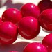 8mm Fossil Stone in Cerise Pink -8 fossil beads