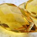 Large Briolette Golden Poppy 22x12mm Faceted Glass -2
