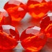 10mm Czech Beads Faceted in Orange Tangerine -10