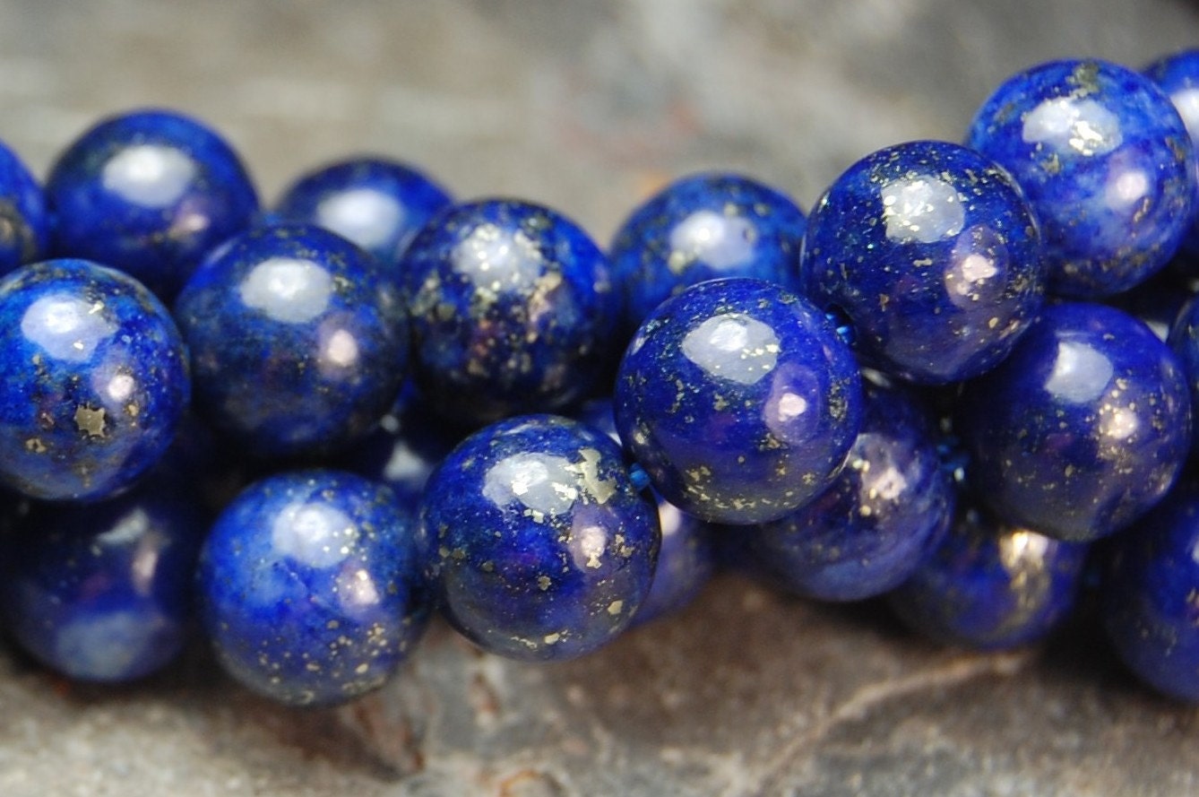 6mm Lapis Lazuli Round Beads A Grade 155 Inch Strand