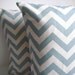Decorative Pillow Cover In Chevron Blue/Natural On Both Sides, Thro Pillow, Available In Different Sizes