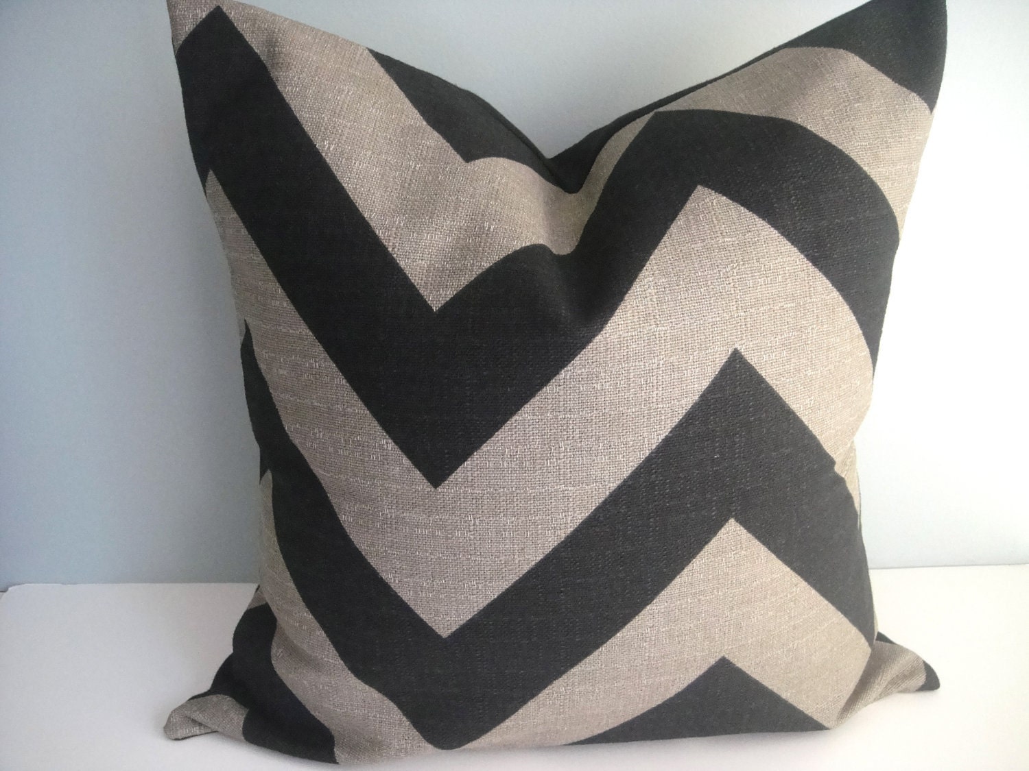 SET Of TWO 20x20 Designer Pillow In Zippy Stone Black