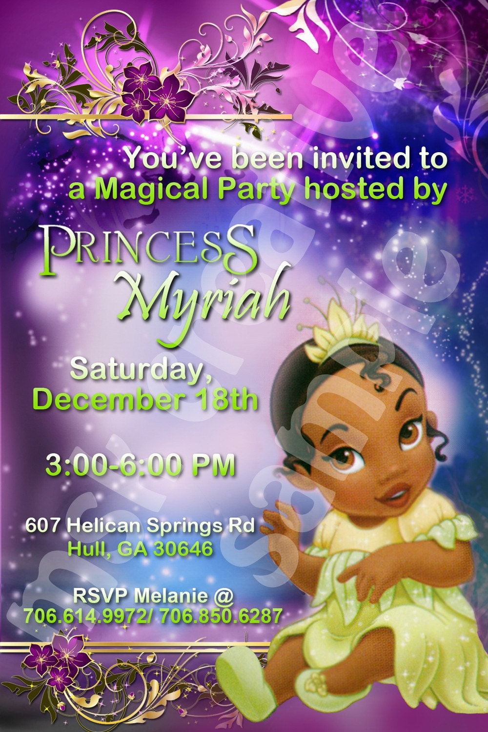 Princess Tiana Invitations