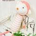 Mali Sock Doll, Sock Monkey, Baby Safe Peach Pink Stripes White Sock Toy, "Peaches"
