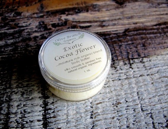 Organic/Natural Body Butter travel size EXOTIC COCOA FLOWER