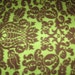 Green and Brown Damask Custom Saddle Cover