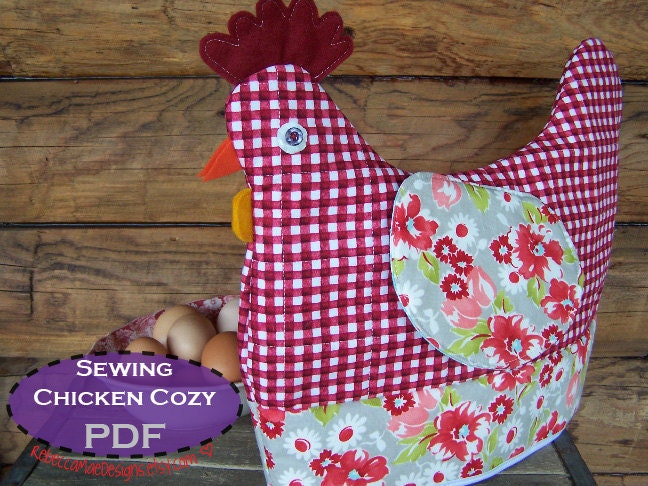 Chicken Tea Cozy PDF Sewing pattern muffin cozy cookie