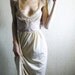 french café - vintage 60s revived lovely caramel organic supima cotton lace dress