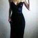 moonlight drive - vintage 50s revived gorgeous black organic bamboo lace maxi dress