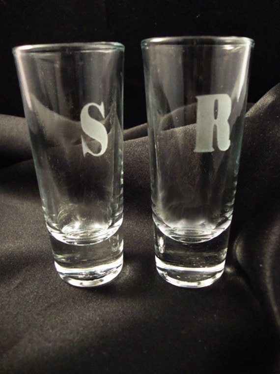 Personalized Shot Glasses. Set of Four by winstonglassworks