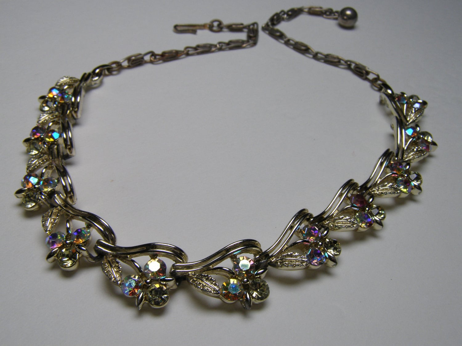 Vintage Necklace By Lisner With Aurora Borealis Crystals