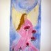 Hand painted Angel Silk Wall Hanging "The Path to Enlightenment'
