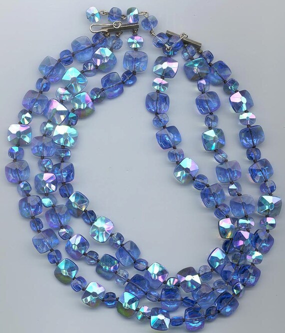 Sparkling vintage 3-strand necklace probably a Vogue: