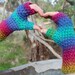 Rainbow Crochet Gloves