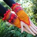 Fiery Crochet Arm Warmers