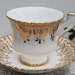 Paragon White and Gold Tea Cup and Saucer