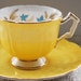 Aynsley Tea Cup and Saucer, Banana Yellow