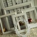 Vintage Collection Cottage White Frames Architectual Wall Art- Vintage Home Decor- Shabby Chic Decorating- Decorating Frames