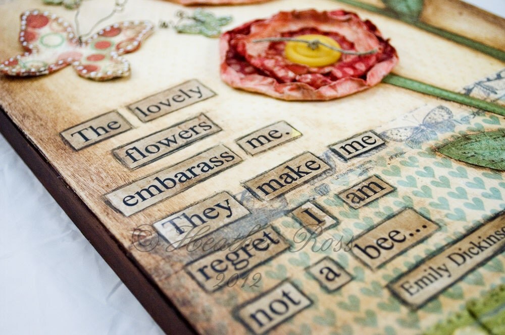 The Lovely Flowers Emily Dickinson Mixed Media Collage