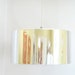 Silver Metallic Drum Shade Hanging Pendant Light