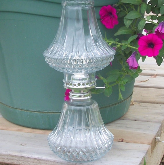 Vintage Crystal Oil Lamp shabby chic weddings extreme