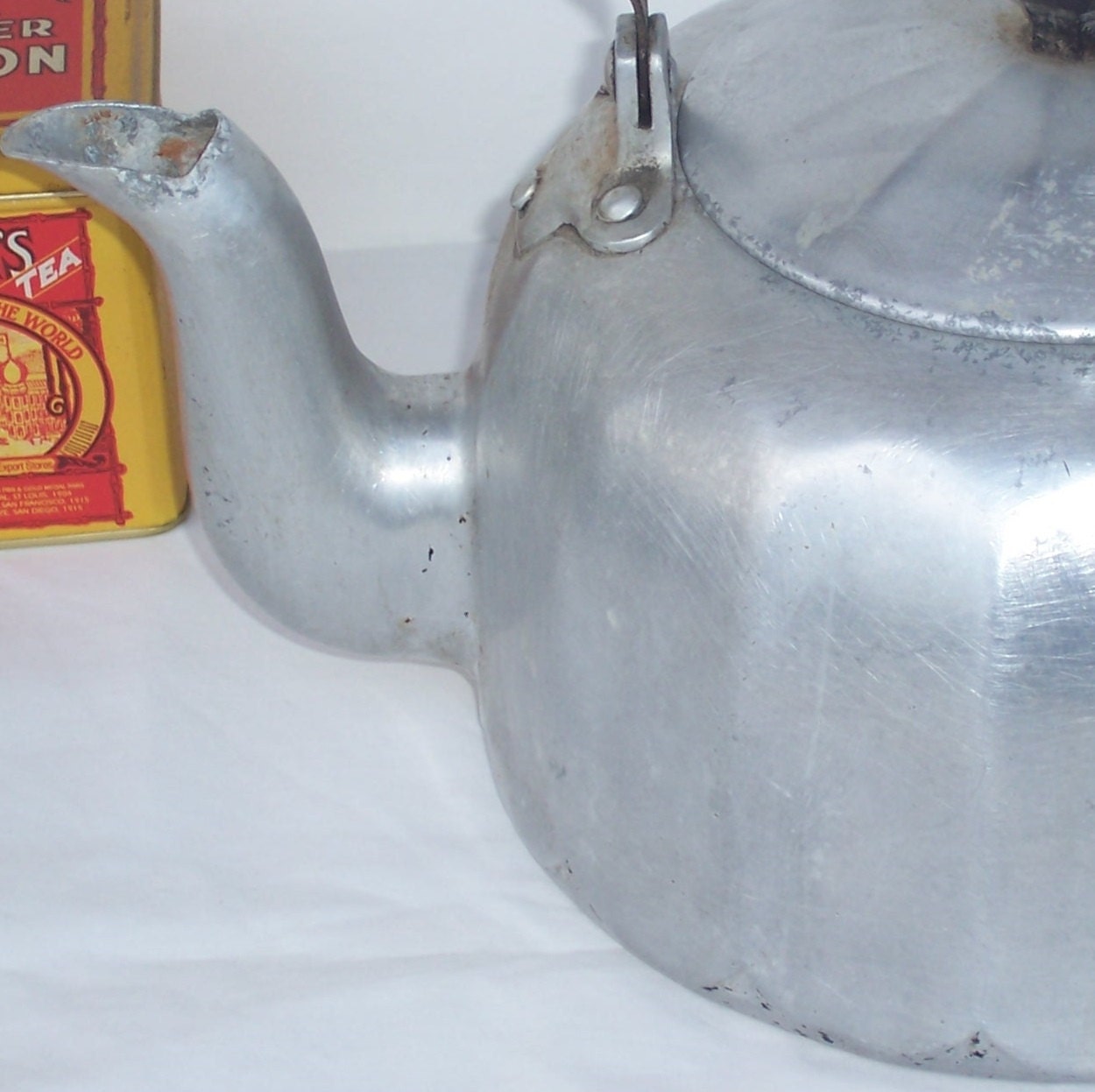 Mirro aluminum tea kettle vintage tea pot primitive country