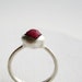 Raw Ruby Silver Ring, OOAK Ring Size 7.25
