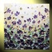 Original Art Abstract Painting Textured Purple Poppy Flowers Landscape Modern Floral Lavender Violet Gold 20% OFF SALE 24x24" -Christine