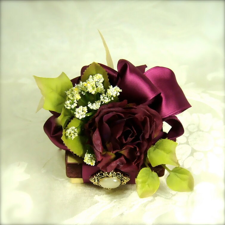 Jewelry Gift Box Deep Burgundy Gift Boxes by WrapsodyandInk