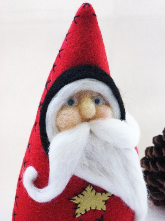 Needle Felted Santa Santa Christmas Santa Cloth Doll