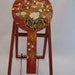 Vintage Vanity Hand Mirror & Stand Asian 1950's