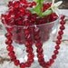Lumpy Cranberry Vintage Glass Bead