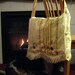 Large Messenger Bag Purse in Yellow Fabric