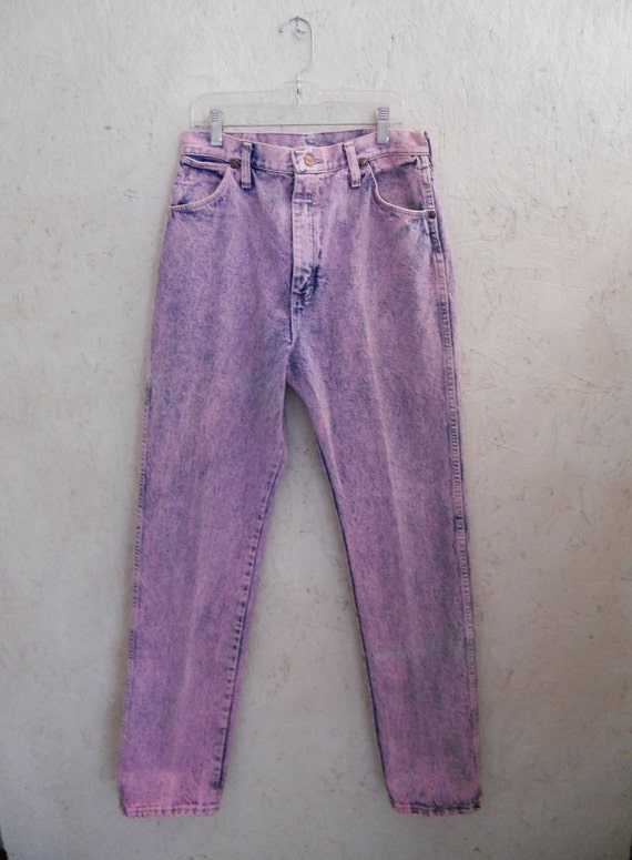 80s Pink Acid Wash // Wrangler High Waisted Jeans by freshlavender