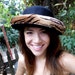 80s-90s ANIMAL PRINT Wool Bowler Hat Large